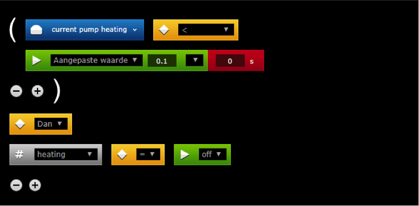 FIBARO scene | Besparing stroom verbruik Pomp vloerverwarming